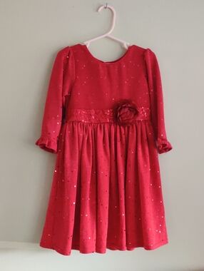 Youngland Girls size 5T Red Sparkle Christmas Dress